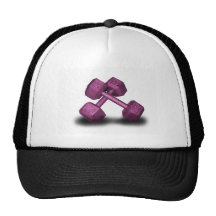 Pink Dumbbells Merchandise Mesh Hats