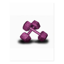 Pink Dumbbells Merchandise Postcard
