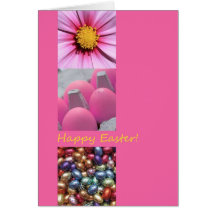 Pink Easter Collage Card