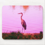 Pink Egret Heron mousepads