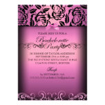 Pink Elegant Rose Bachelorette Party Invitation