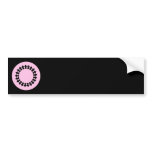 Pink Elegant Round Design. Art Deco Style. Bumper Sticker