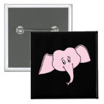 Pink Elephant Face. Cartoon