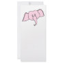 Pink Elephant Face. Cartoon Customized Rack Card