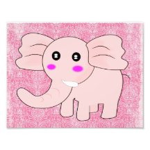 Pink Elephant Photographic Print