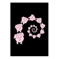 Pink elephant spiral. business card templates