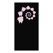Pink elephant spiral. photo cards