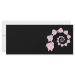 Pink elephant spiral. custom rack cards