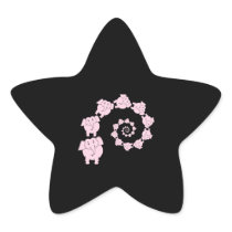 Pink elephant spiral. stickers