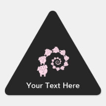 Pink elephant spiral. sticker