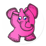 Pink Elephant Stickers