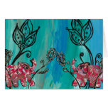 Pink Elephants Greeting Cards