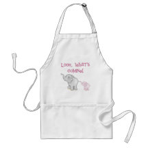Pink Elephants Look What's Coming Aprons