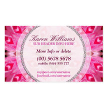 Pink Energy New Age Holistic Business Card