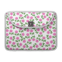 Pink English Tea Roses Rickshaw Flap Sleeve Sleeves For MacBook Pro