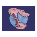 Pink Evil Bunny Post Card