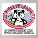 Pink Eye Panda Poster posters