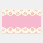 Pink  Eyelet Background Rectangle Sticker