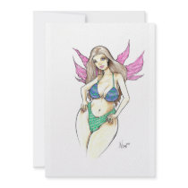 Pink Fairy Wings Personalized Announcement