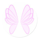 Pink Fairy Wings Stickers