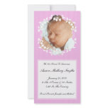 Pink Fancy Girl New Baby Photo Card photo cards