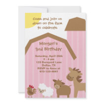 Pink Farm Invitation
