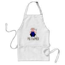 Pink Farmer Pig Brown Pig Farmer Aprons