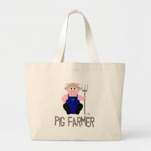 Pink Farmer Pig Brown Pig Farmer Bags