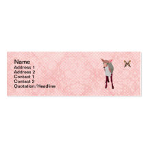 Pink Fawn & Bronze Butterfly  Business Cards