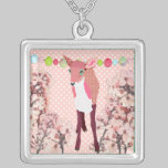 Pink Fawn Cherry Blossom Necklace necklaces