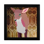 Pink Fawn Vintage Gift  Box Keepsake Box