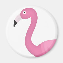 pink feathery flamingo refrigerator magnets