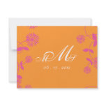 Pink Field Flowers Sherbet RSVP Custom Invites