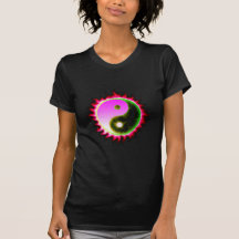 Pink Flames Yin Yang Shirt