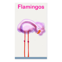 Pink flamingo business card templates