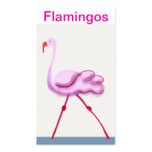 Pink flamingo business cards