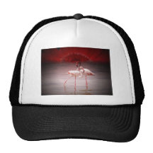 Pink Flamingo Dance Mesh Hats