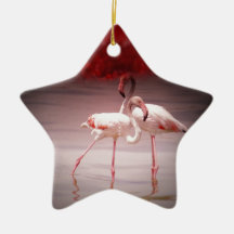 Pink Flamingo Dance Ornament