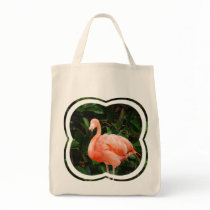 Pink Flamingo Grocery Tote Bag