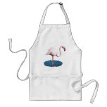 Pink Flamingo in Blue Pool of Water aprons