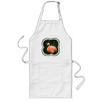 Pink Flamingo Long Apron