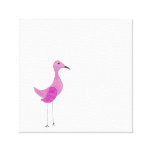 Pink Flamingo Original Art Stretched Canvas Print
