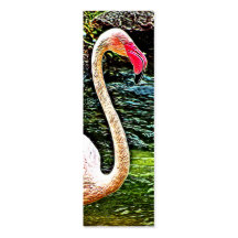 Pink Flamingo Photo Painting Business Card Template