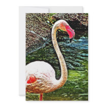 Pink Flamingo Photo Painting