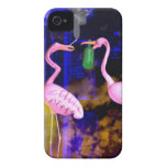 Pink flamingo smoke and drink iPhone 4 Case-Mate cases
