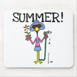 Pink Flamingo Summer T-shirts and Gifts mousepads