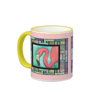 Pink Flamingo - tropical flair mug