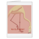 Pink Flamingo Welcome Greeting Cards