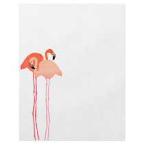 Pink Flamingos Beach Wedding Flyer Design