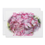 Pink Flecked Hydrangea Bridal Shower Invitation